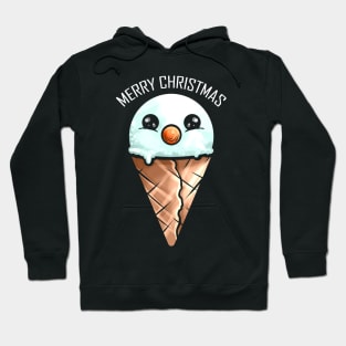 Snowman Ice Cone Merry Christmas Hoodie